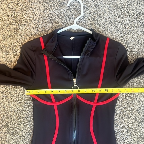 Front Zipper Long Sleeve Body con Casual Club Wear Outfits Jumpsuit Costume - Picture 7 of 9